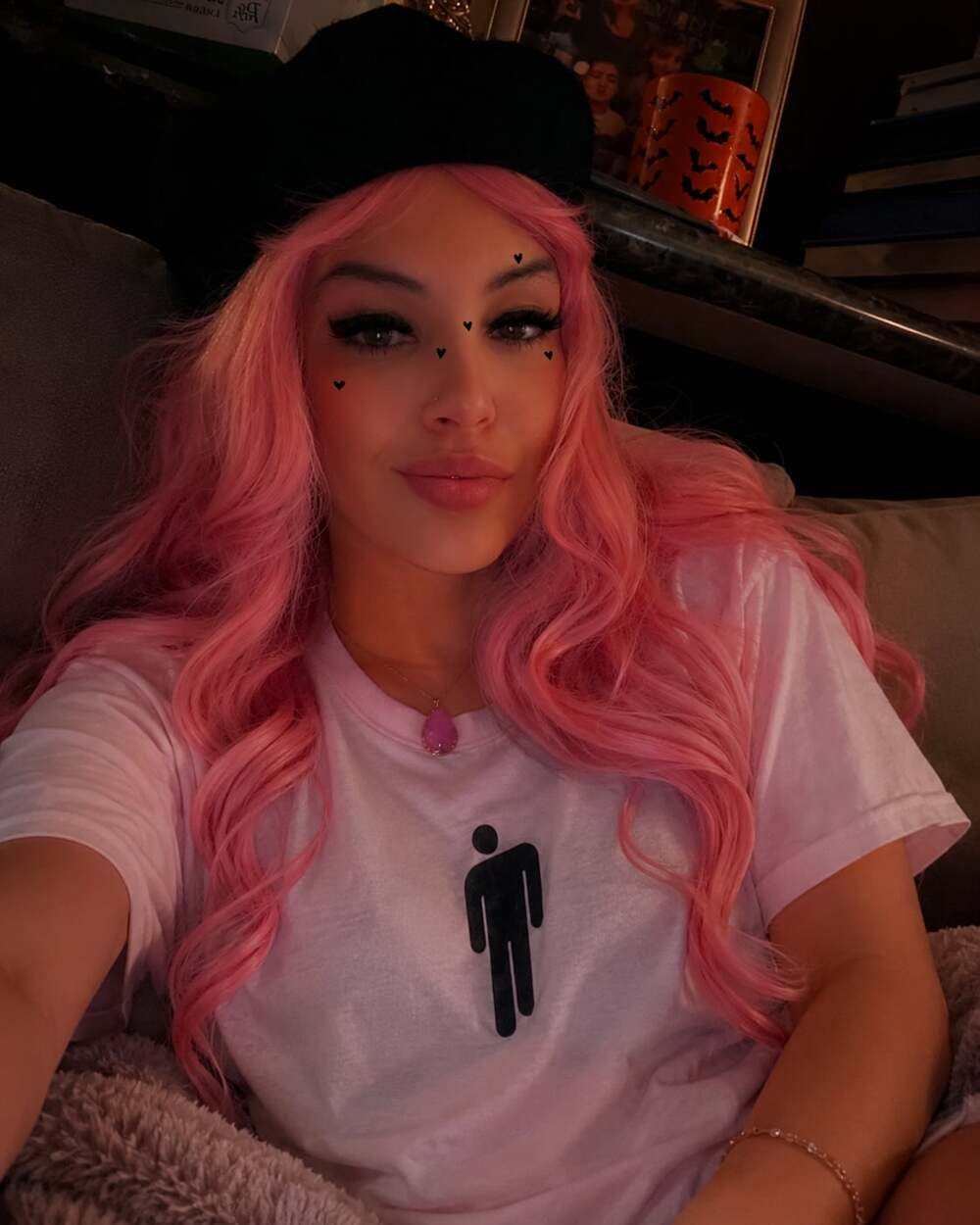 Billie Eilish Pink Graphic Photo Grid T-Shirt Sz.XL